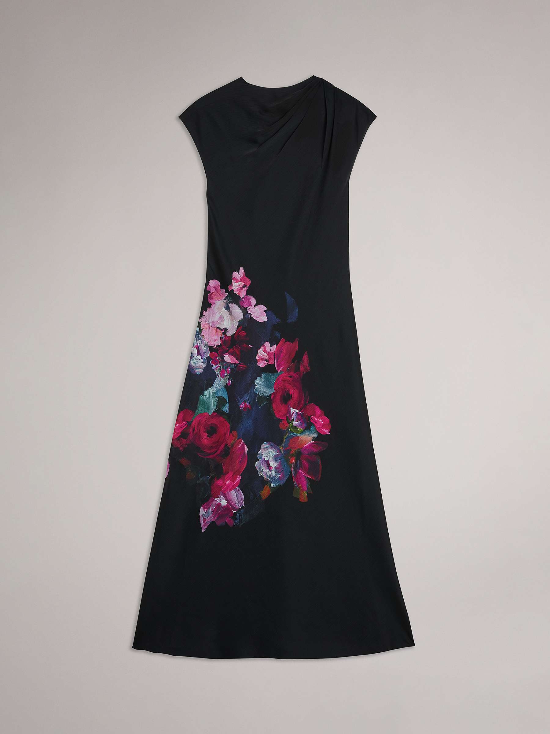 Buy Ted Baker Rahelee Floral Slip Midi Dress, Black Online at johnlewis.com