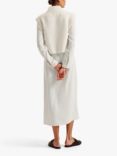 Ted Baker Elsiiey Knit Layer Shirt Dress, Natural Ivory