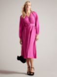 Ted Baker Comus Belted Midi Dress, Hot Pink