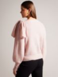 Ted Baker Larbow Wool Blend Statement Bow Jumper, Light Pink