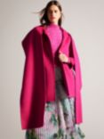 Ted Baker Skylorr Scarf Detail Short Coat, Hot Pink, Hot Pink