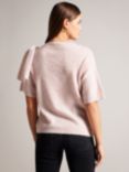 Ted Baker Teebow Statement Bow Knitted Top, Light Pink
