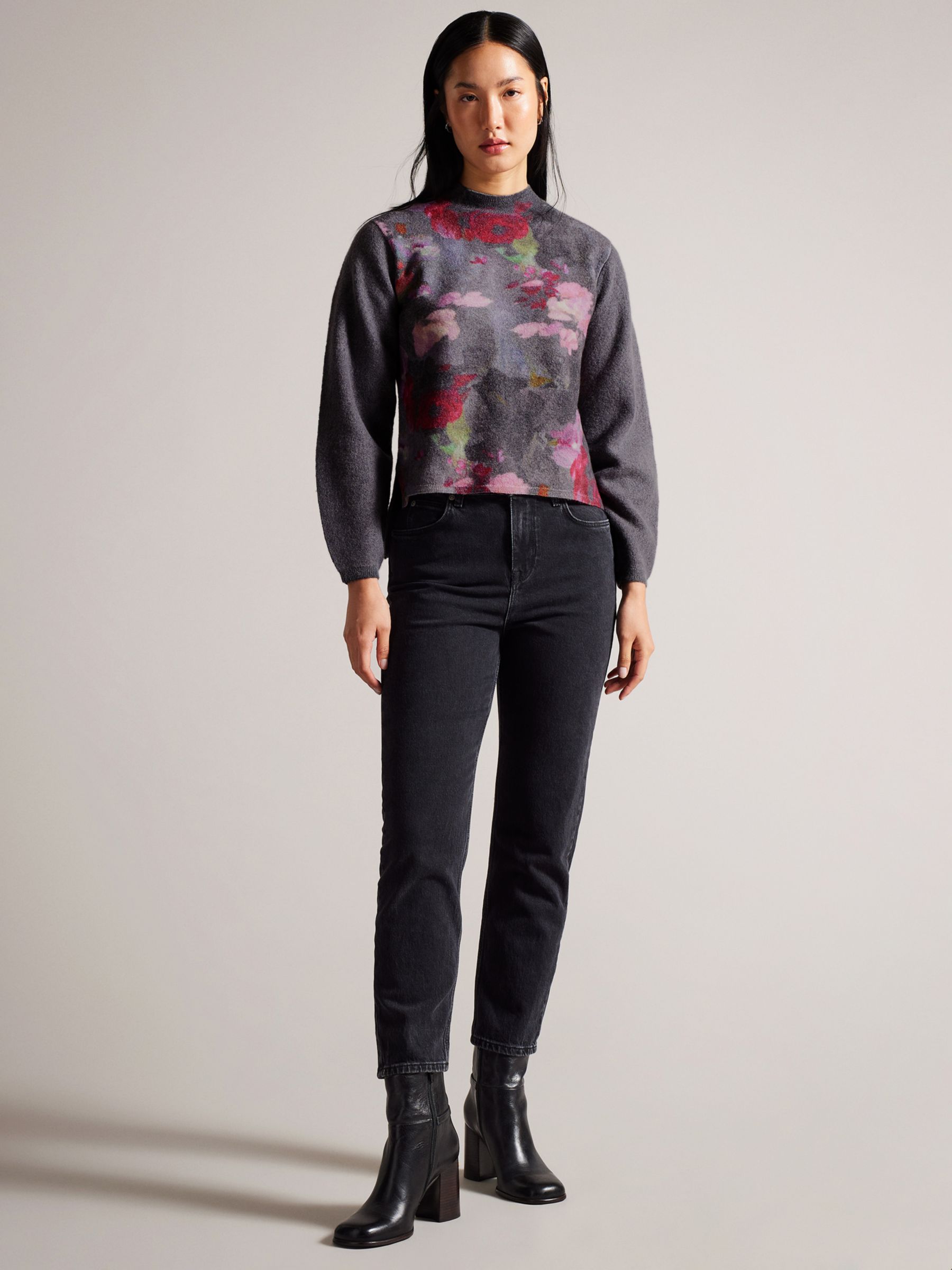 Ted Baker Daysiyy Floral Wool Jumper, Multi, S