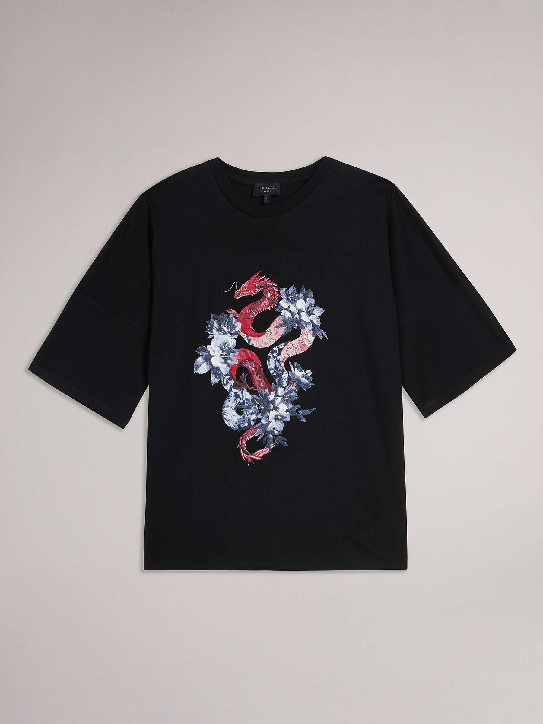 Buy Ted Baker Avett Drago Graphic T-Shirt, Black Online at johnlewis.com
