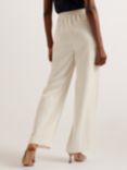 Ted Baker Liliaah Wide Leg Drawstring Waist Trousers, Ivory