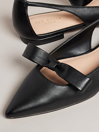 Ted Baker Marlini Bow Cut Out Detail Ballerina Flats, Black