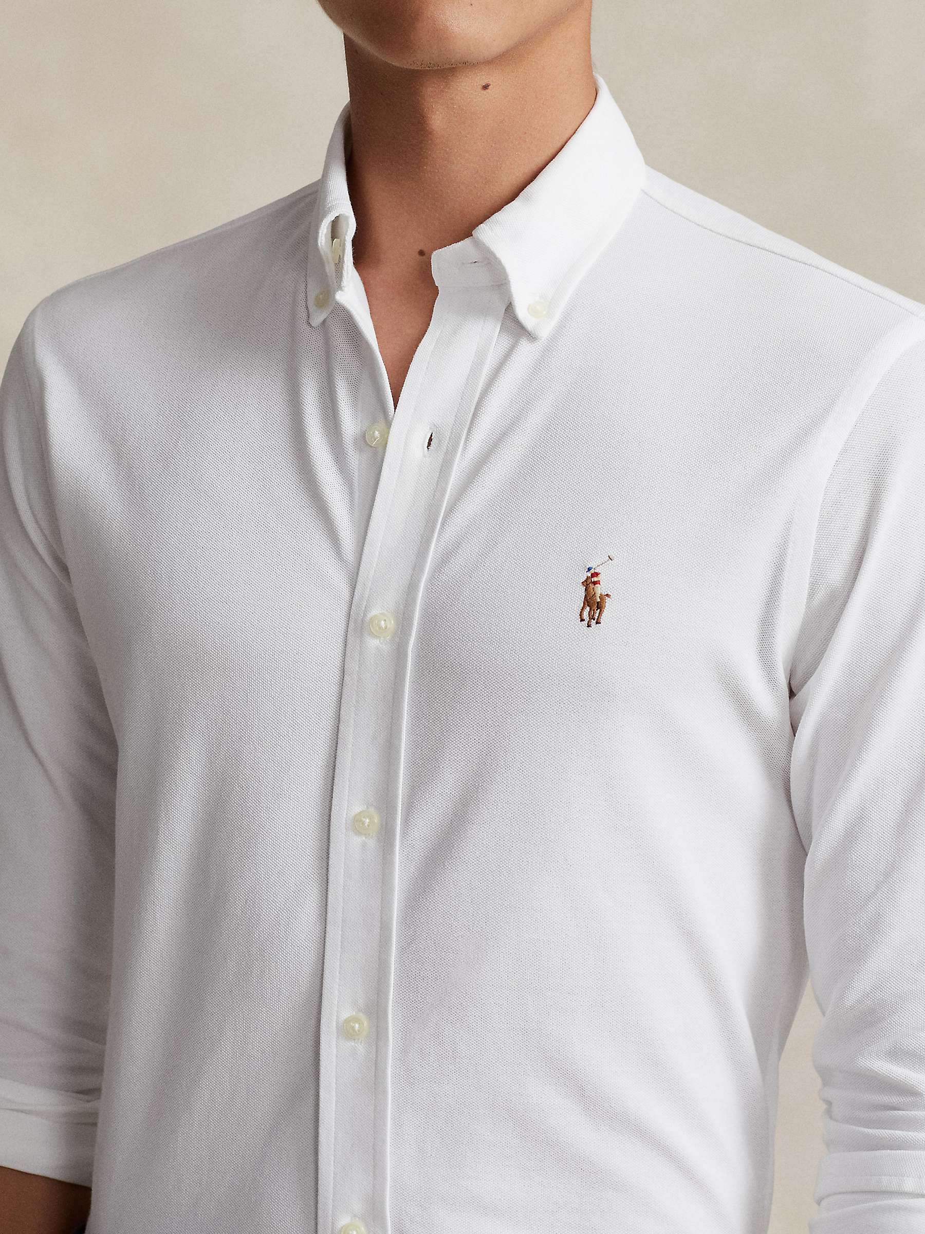 Buy Polo Ralph Lauren Long Sleeve Regular Shirt, White Online at johnlewis.com