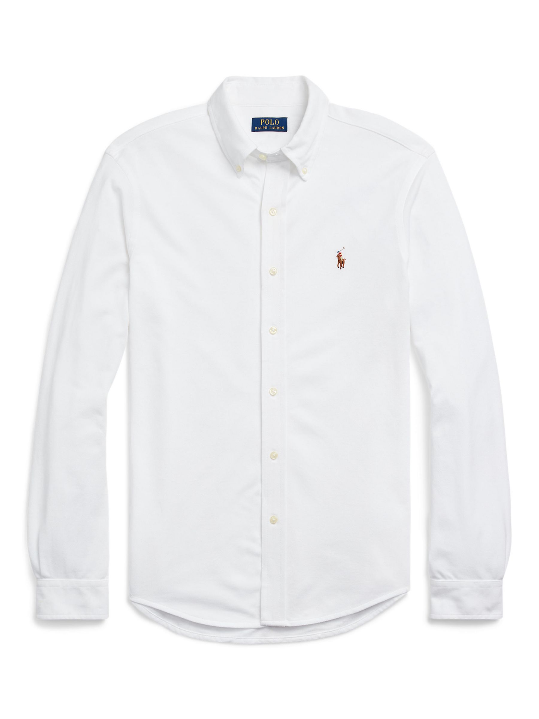 Polo Ralph Lauren Long Sleeve Regular Shirt, White at John Lewis & Partners