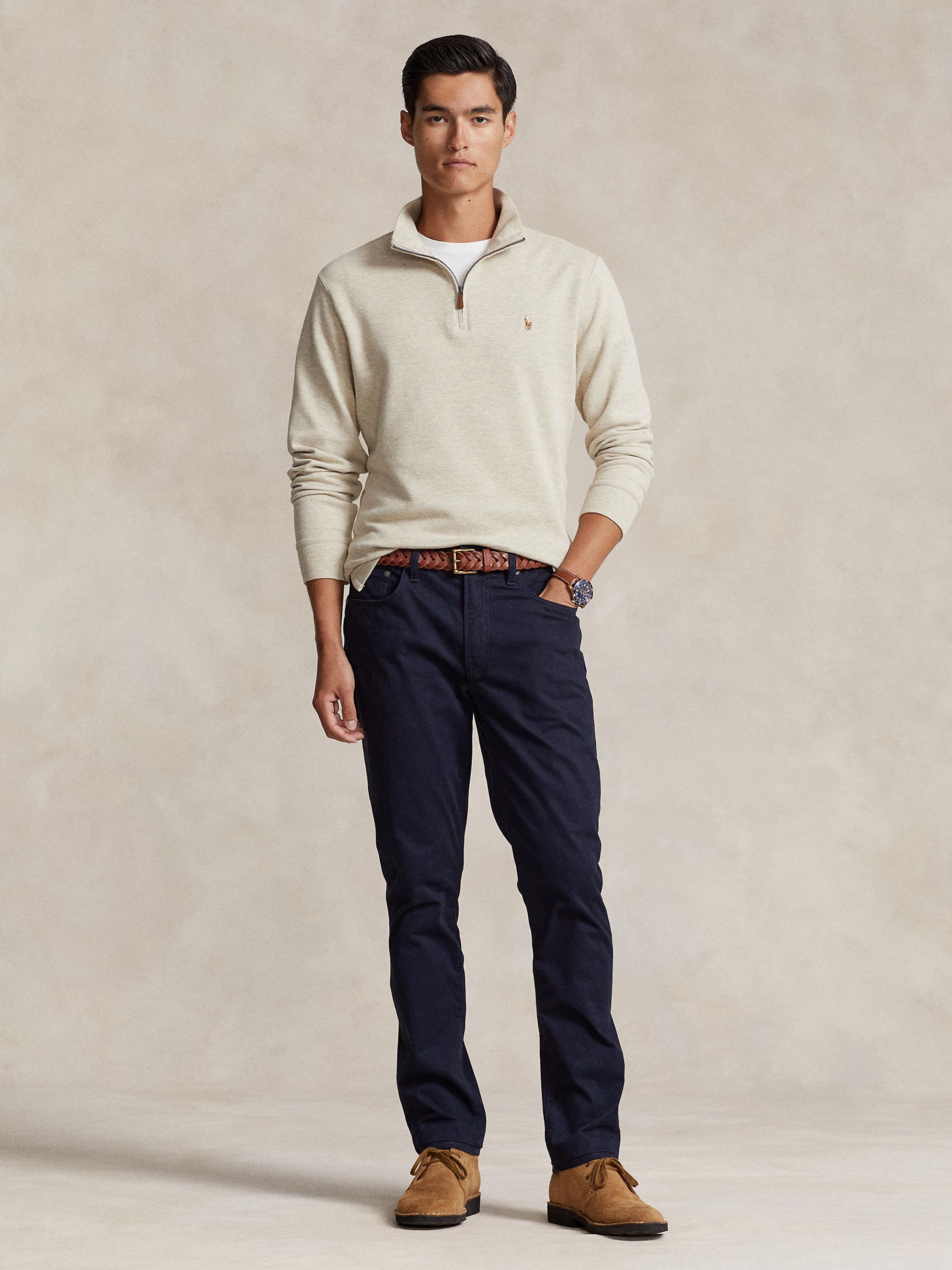 Polo Ralph Lauren Sullivan 5 Pocket Trousers, Navy at John Lewis & Partners