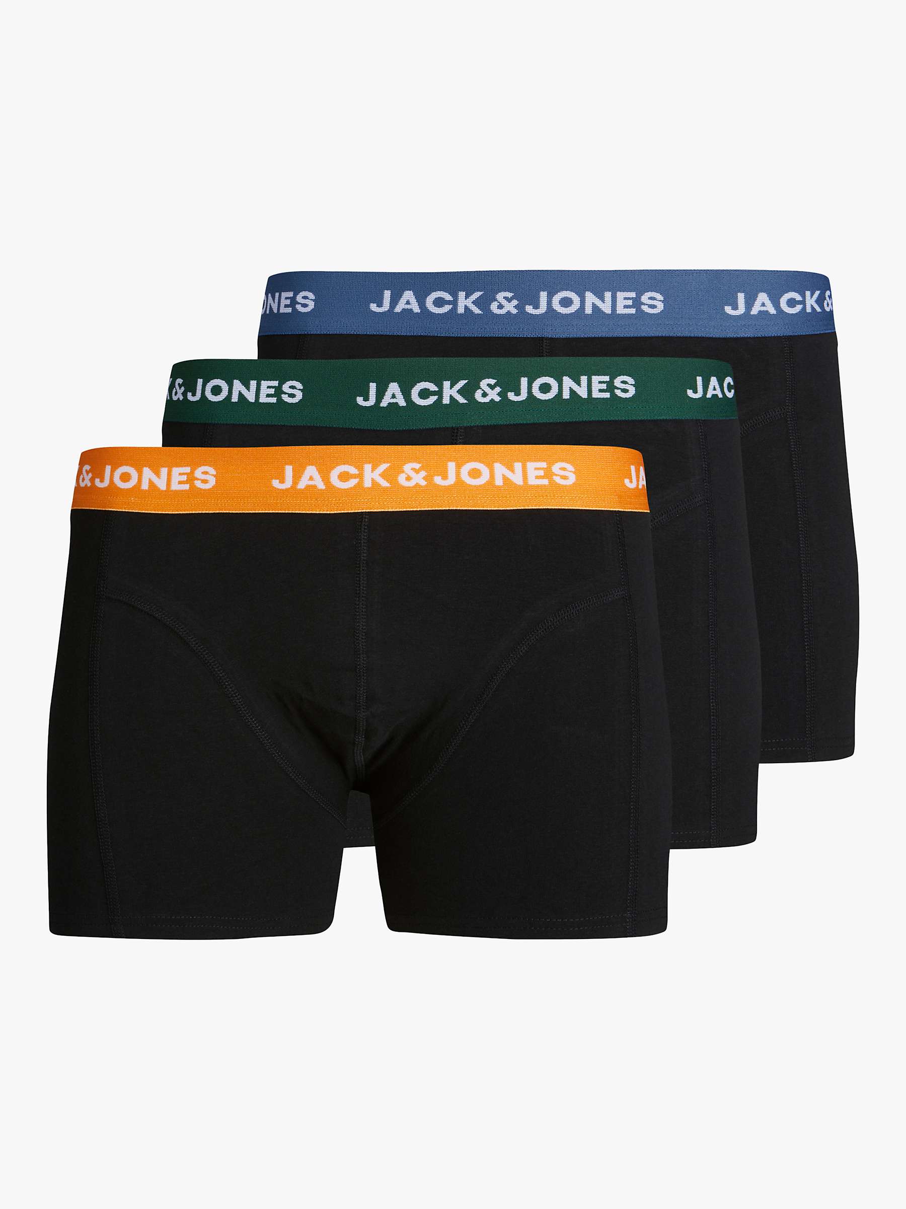 Buy Jack & Jones Kids' Logo Trunks, Pack of 3, Green/Back/Multi Online at johnlewis.com