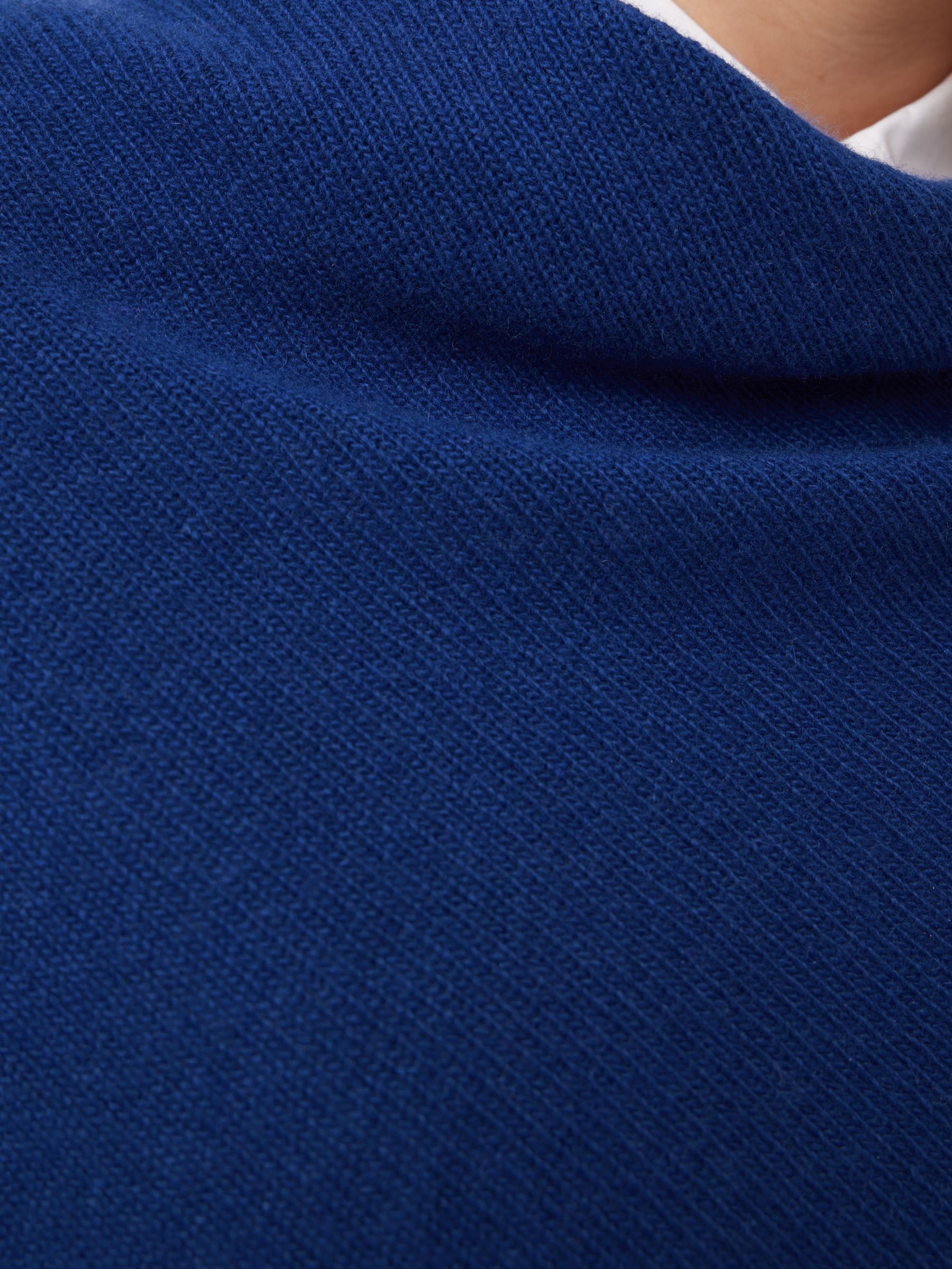 Jigsaw Wool Cashmere Blend Poncho, Blue at John Lewis & Partners