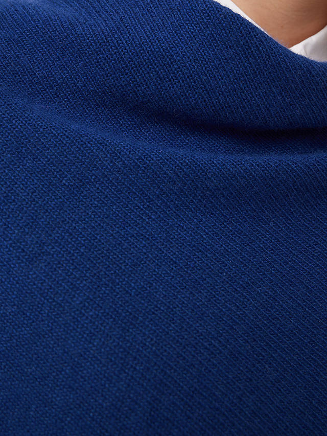 Jigsaw Wool Cashmere Blend Poncho, Blue