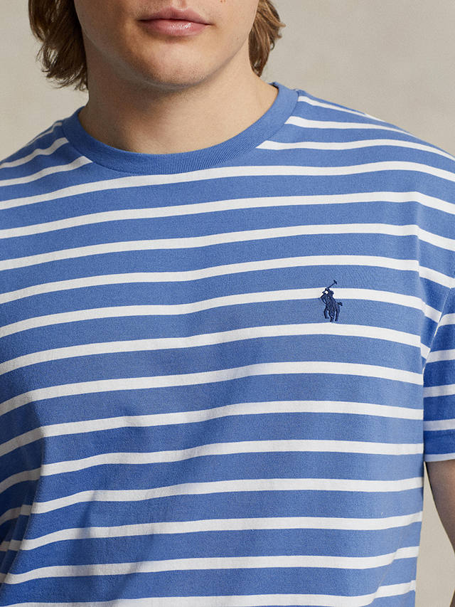 Ralph Lauren Striped Cotton T-Shirt, Blue/White