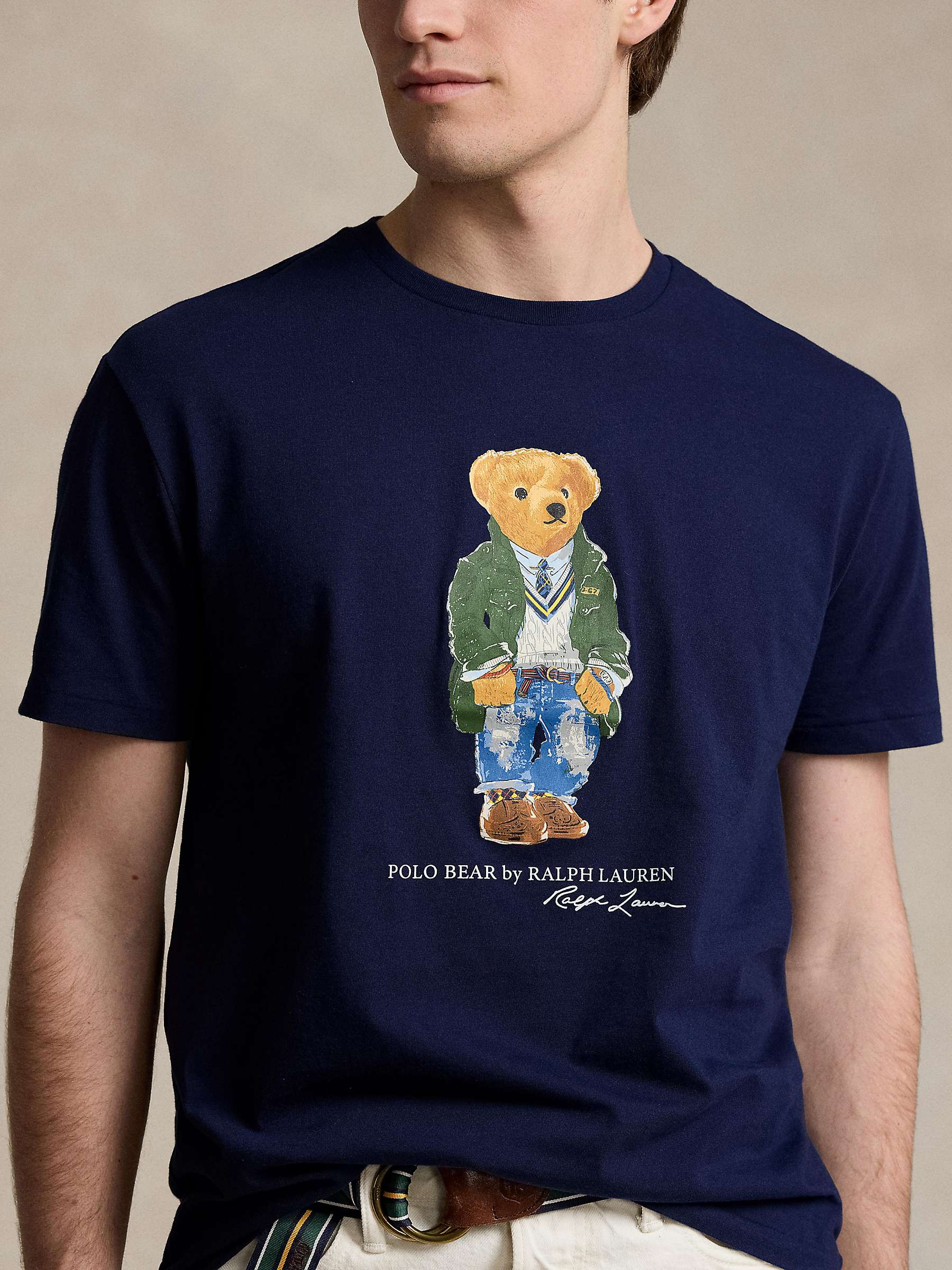 Buy Ralph Lauren Classic Fit Polo Bear Jersey T-Shirt, Navy Online at johnlewis.com