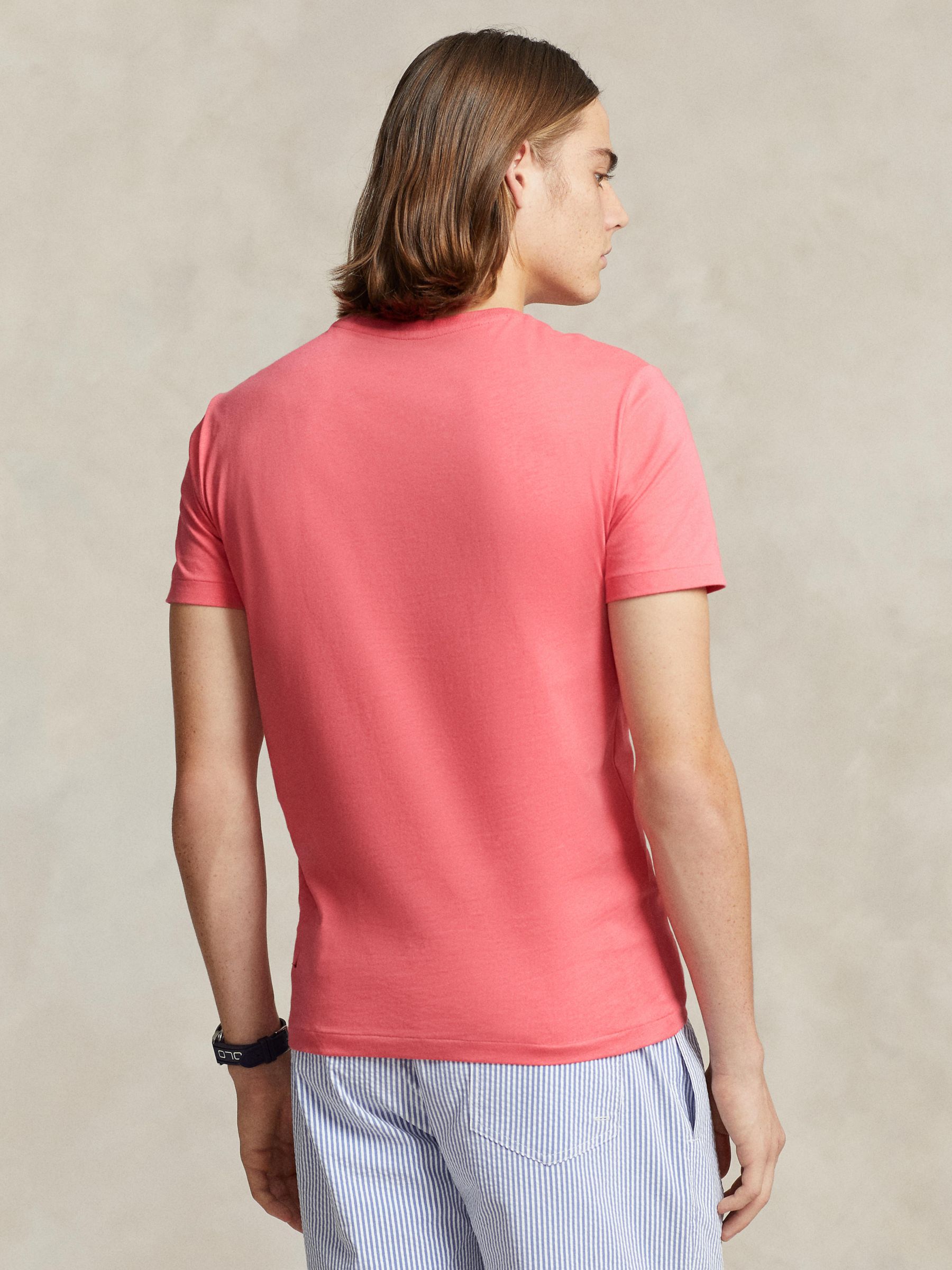 Ralph Lauren Slim Fit Jersey Crew Neck T-Shirt, Pale Red/C7194, L