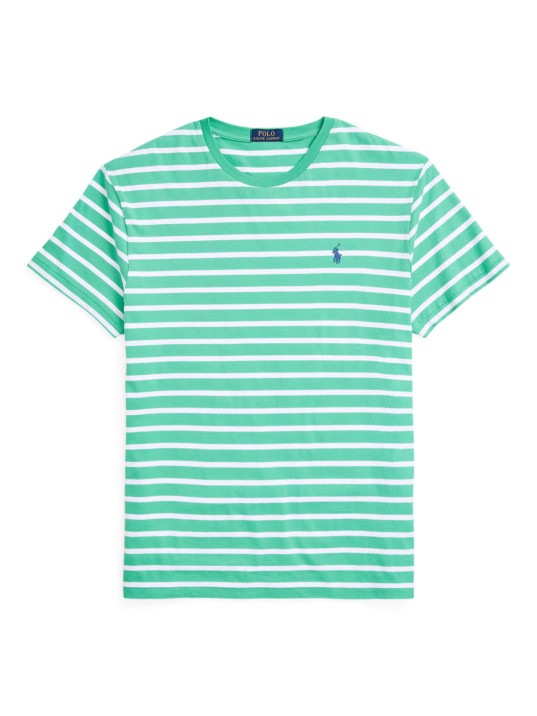 Buy Ralph Lauren Classic Fit Striped Jersey T-Shirt, Green/White Online at johnlewis.com