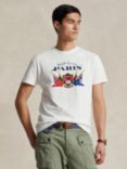 Ralph Lauren Classic Fit Graphic Jersey T-Shirt, Classic Oxford White