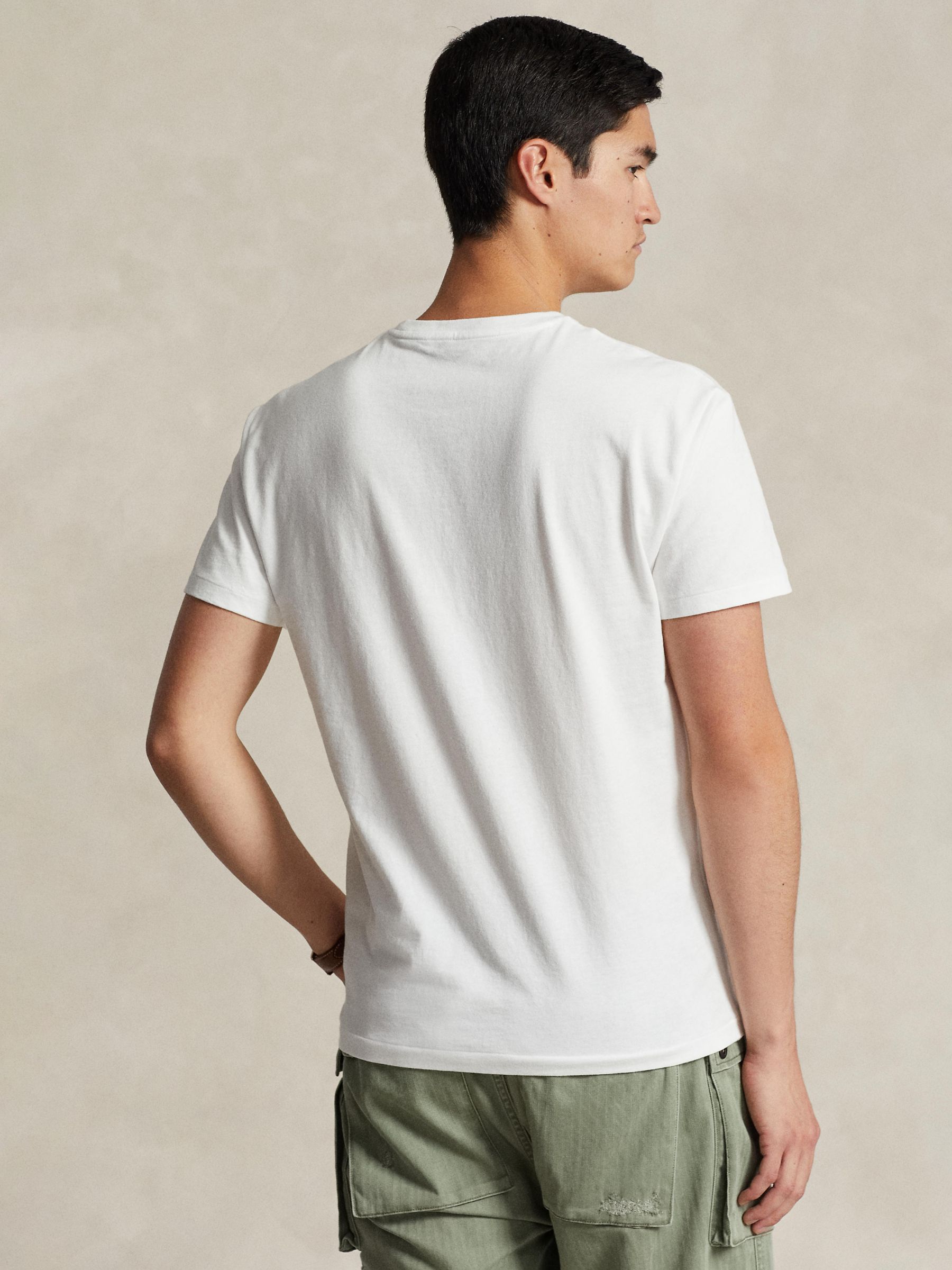 Ralph Lauren Classic Fit Graphic Jersey T-Shirt, Classic Oxford White, XL