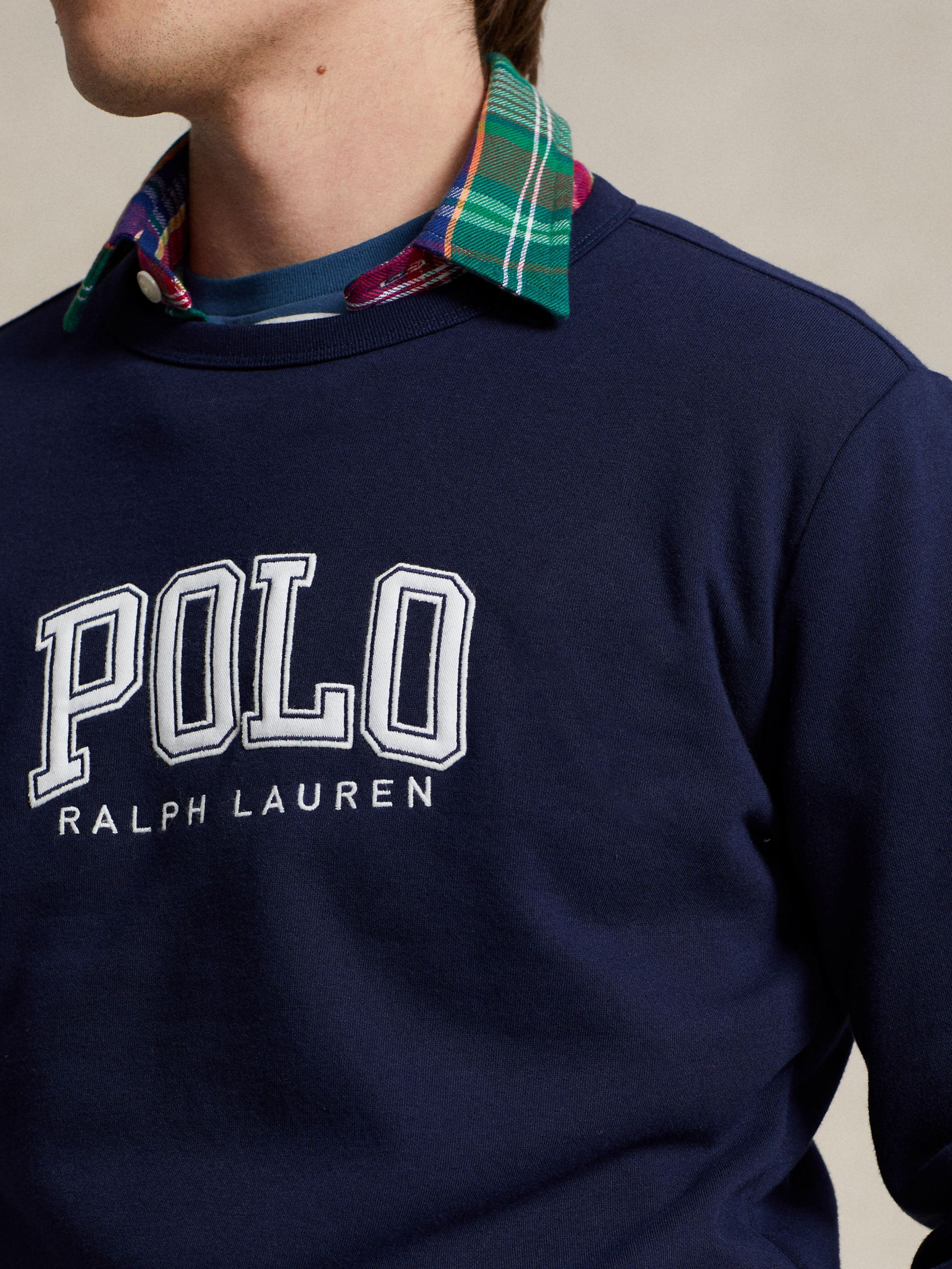 Ralph Lauren Polo Logo Embroidered Sweatshirt, Cruise Navy, S
