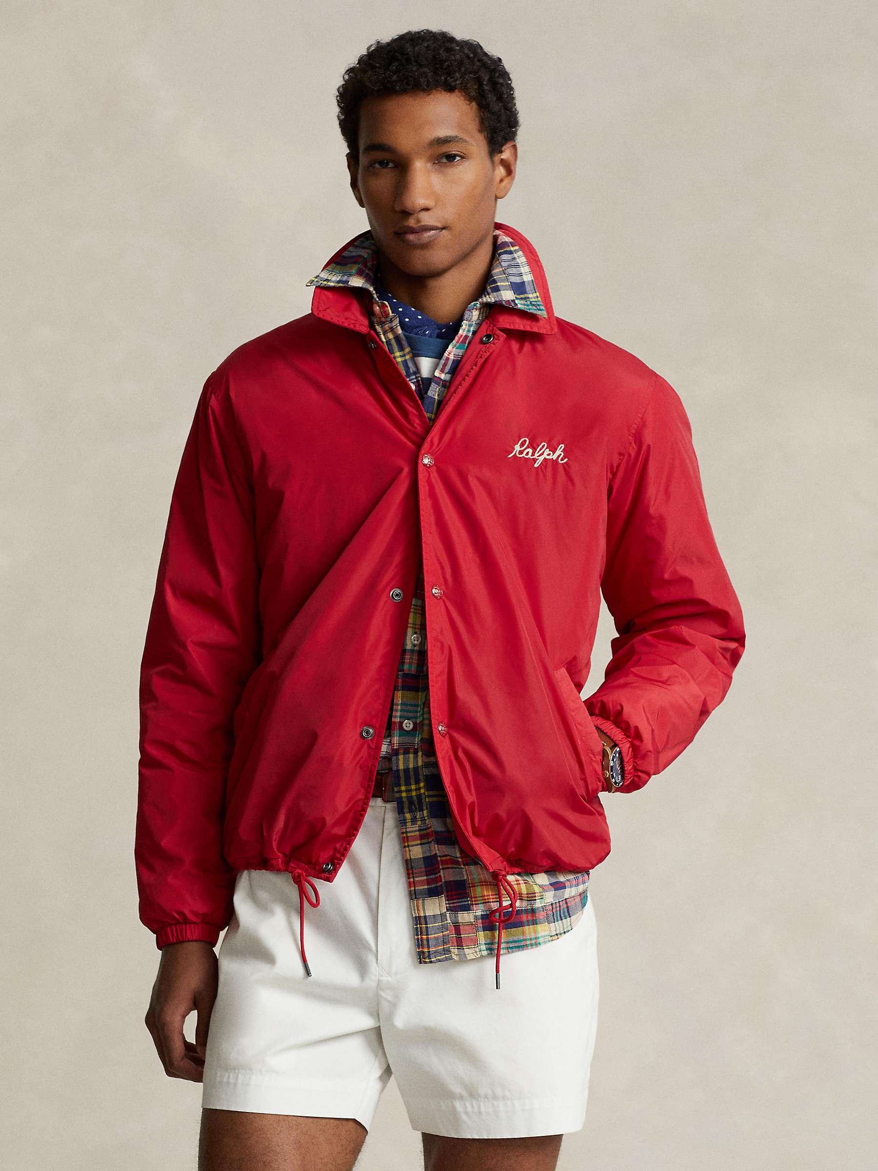 Buy Polo Ralph Lauren Coach Jacket, Red Online at johnlewis.com