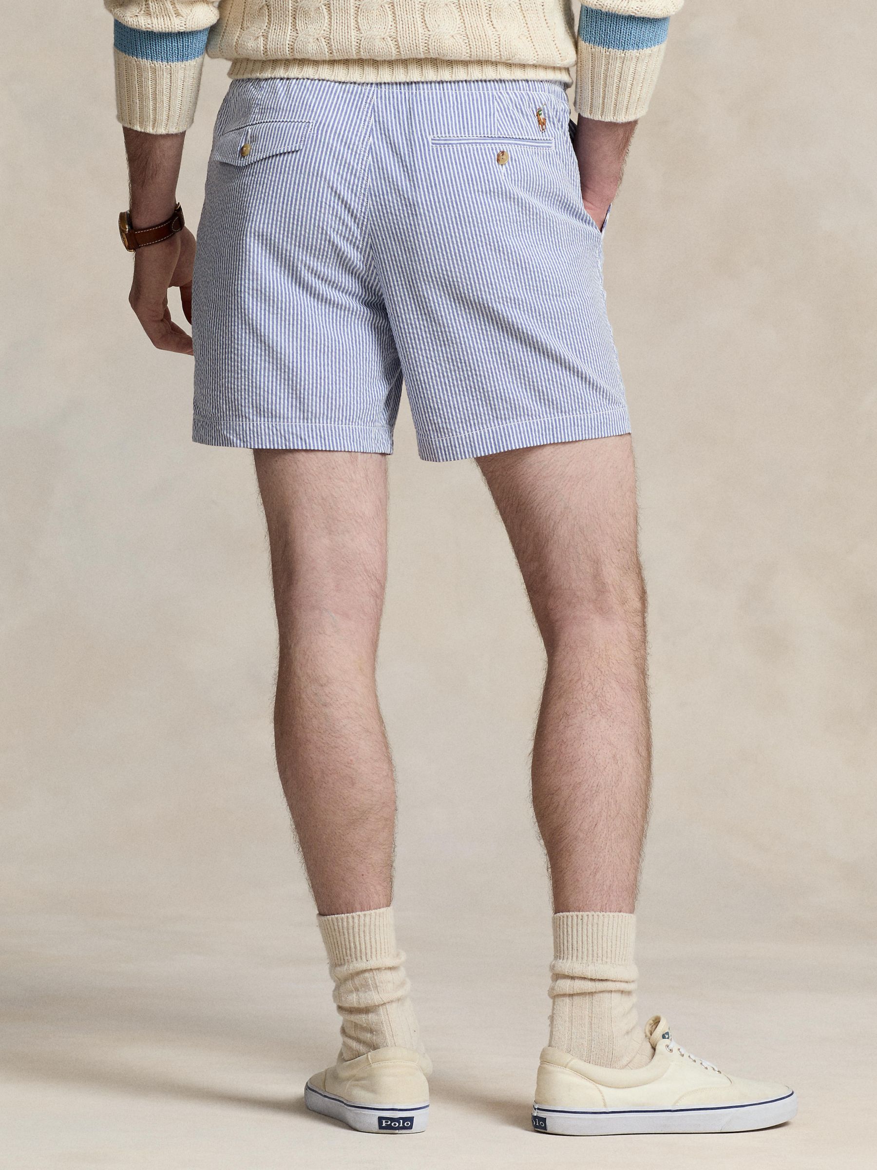 Polo Ralph Lauren Prepster Seersucker 6" Shorts, Blue, S