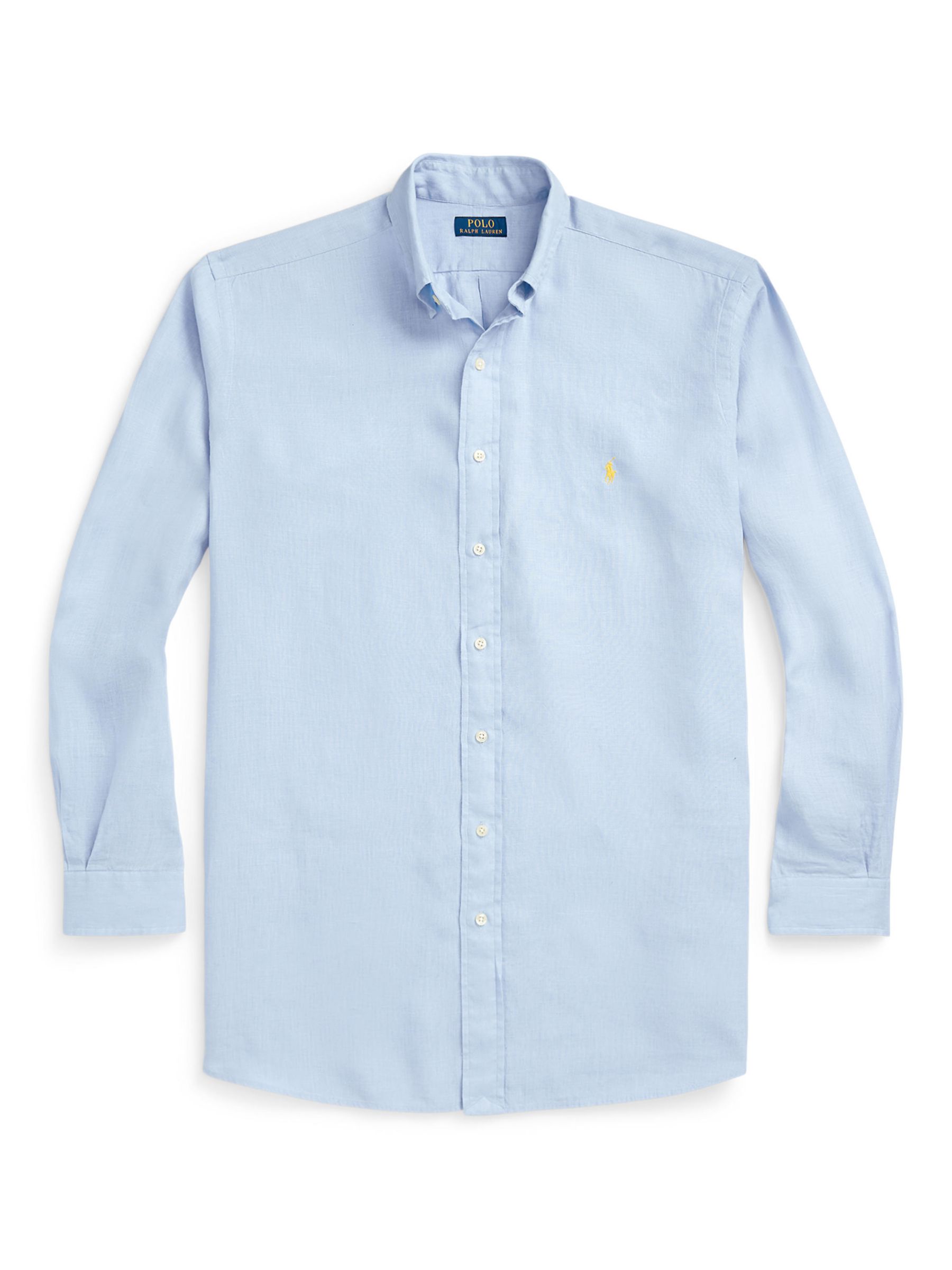 Buy Polo Ralph Lauren Big & Tall Lightweight Linen Shirt, Blue Hyacinth Online at johnlewis.com