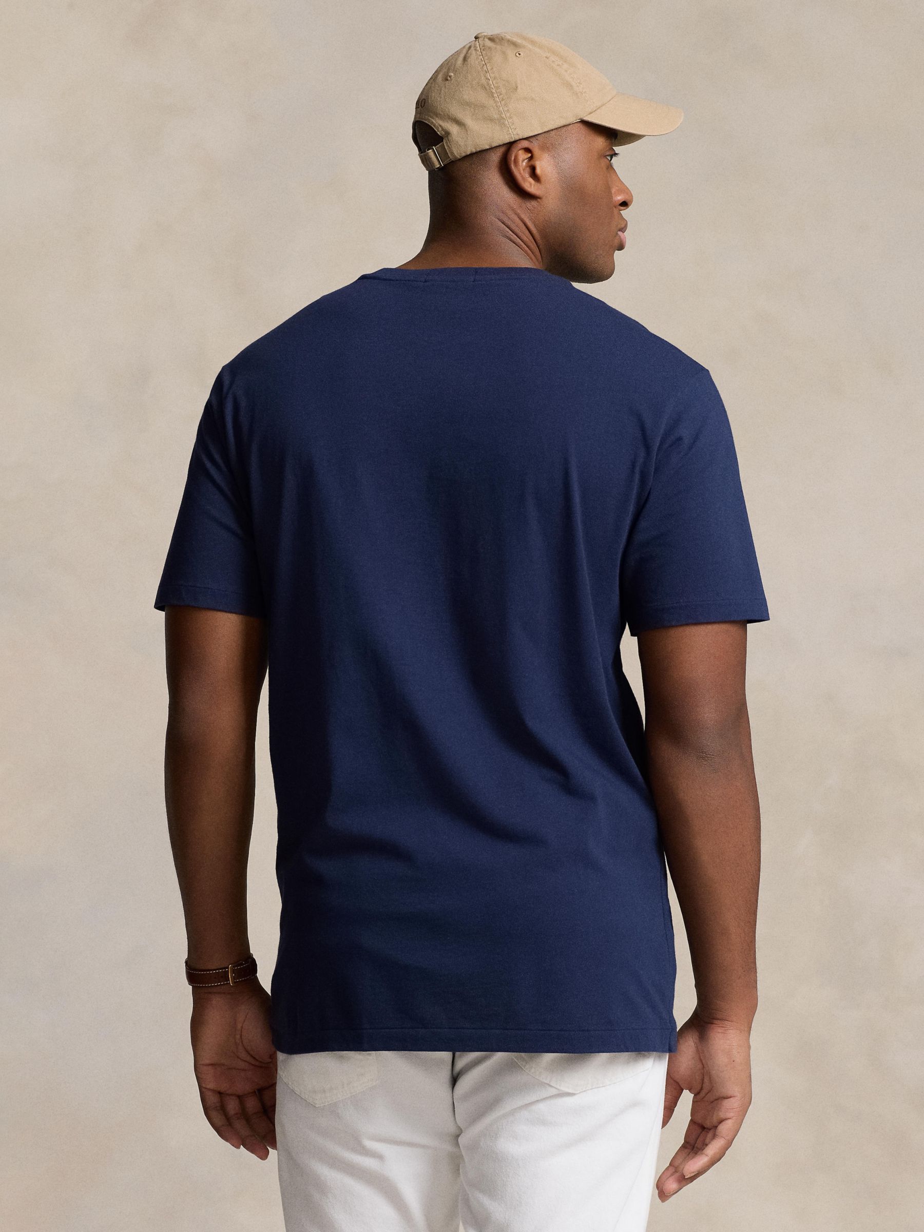 Polo Ralph Lauren Big & Tall Polo Bear Jersey T-Shirt, Navy at John Lewis &  Partners