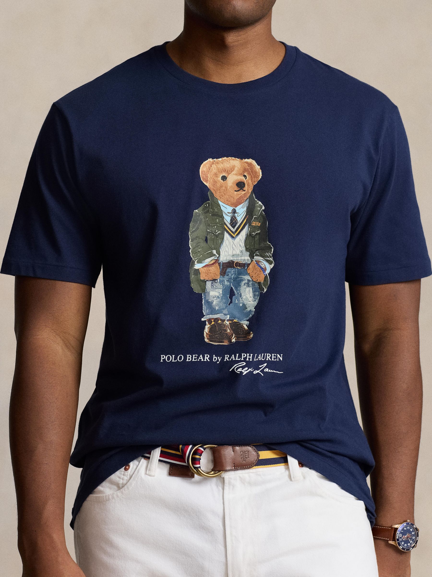 Ralph Lauren Polo Bear Jersey T-Shirt, Navy, XLT