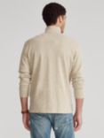 Polo Ralph Lauren Big & Tall Knit Zip Neck Jumper, Tuscan Beige Heather, Tuscan Beige Heather