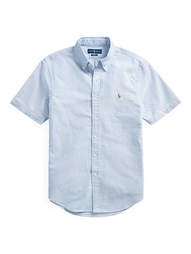 Ralph Lauren Slim Fit Oxford Short Sleeve Shirt, Bsr Blue