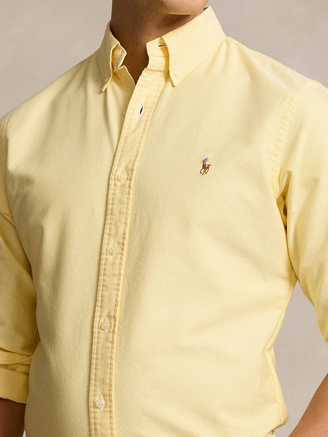 Polo Ralph Lauren Long Sleeve Custom Fit Oxford Shirt, Yellow Oxford
