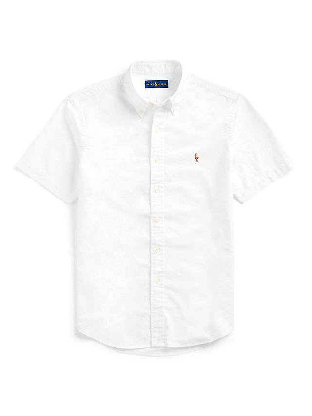 Ralph Lauren Slim Fit Oxford Short Sleeve Shirt, White