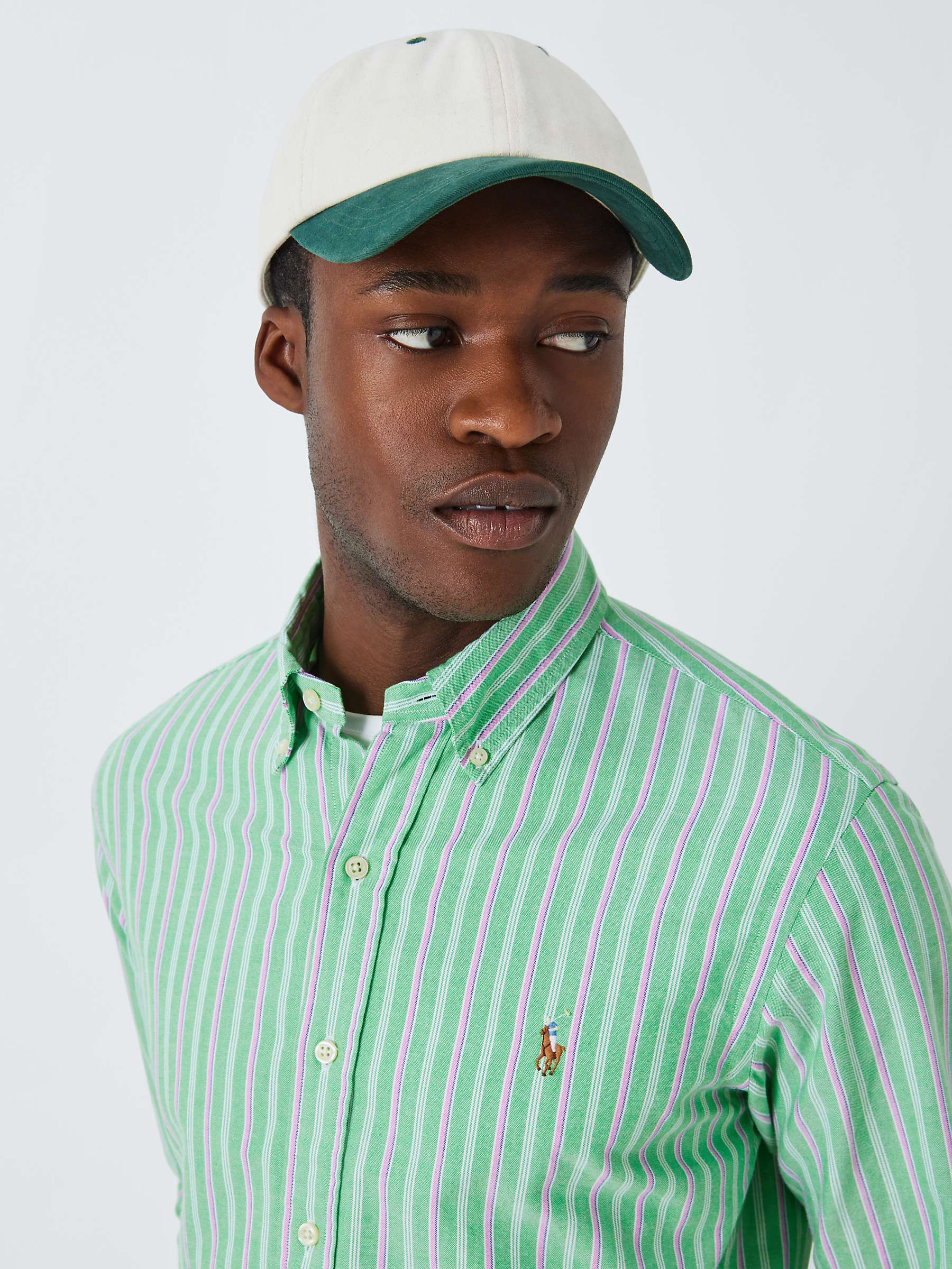 Buy Ralph Lauren Custom Fit Lightweight Oxford Shirt, Green Online at johnlewis.com