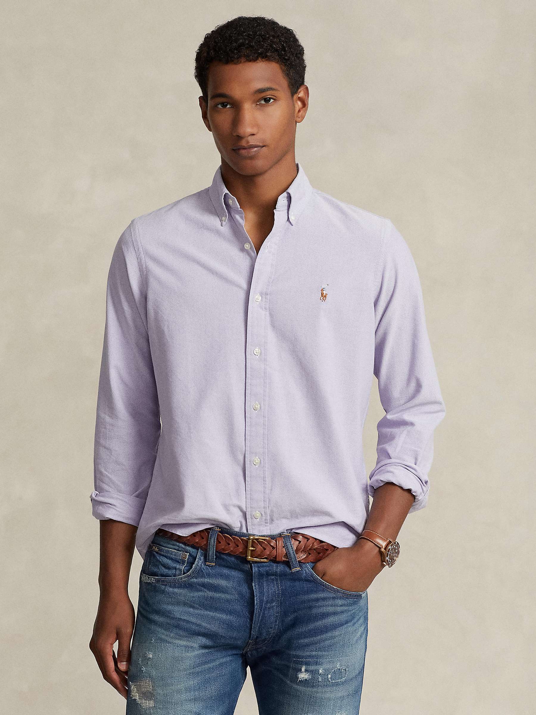 Buy Ralph Lauren Custom Classic Fit Oxford Shirt, Thistle Online at johnlewis.com