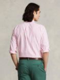 Polo Ralph Lauren Custom Fit Striped Oxford Shirt, Pink/White, Pink/White