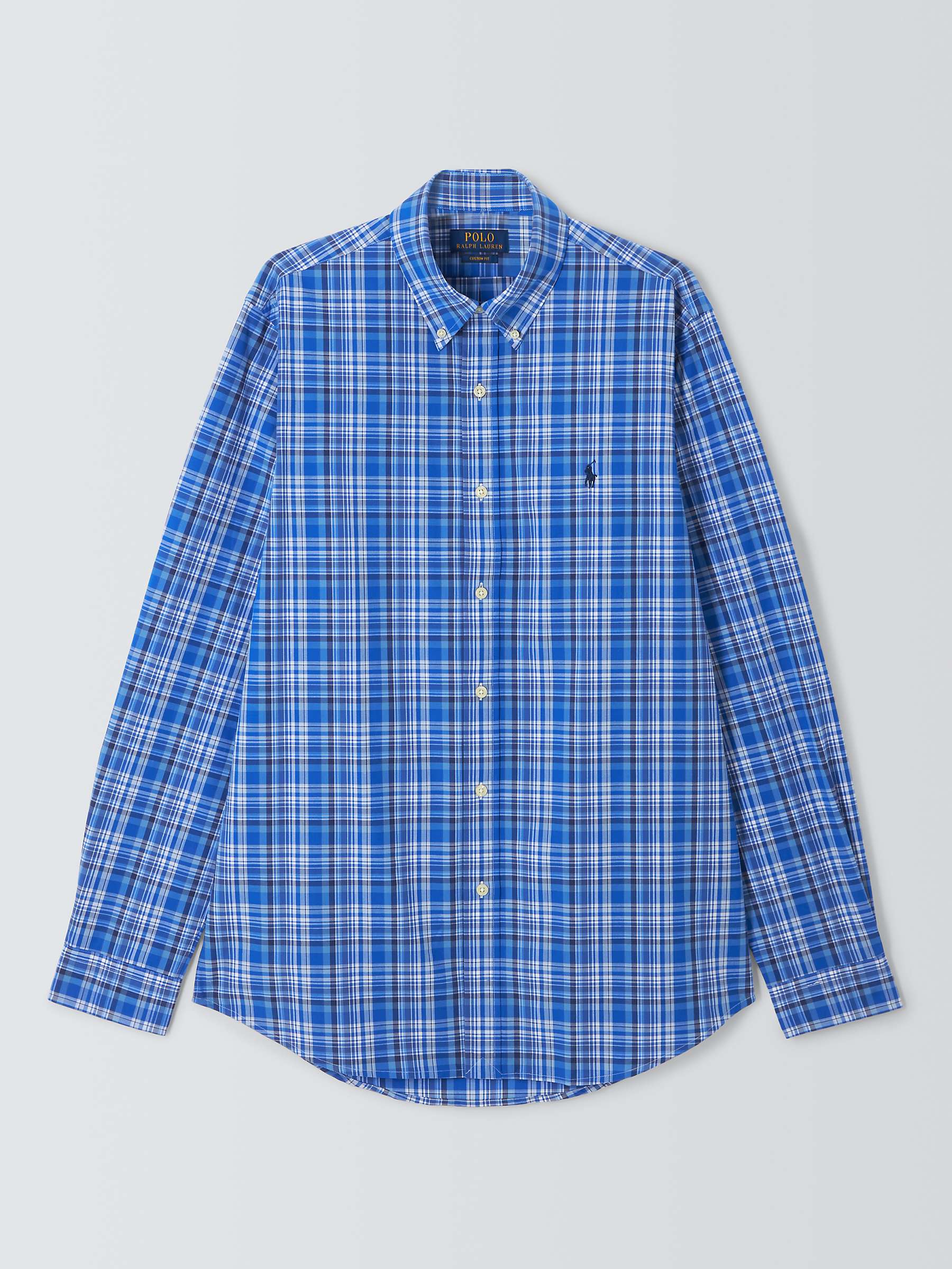 Buy Ralph Lauren Long Sleeve Check Shirt, Blue/Multi Online at johnlewis.com