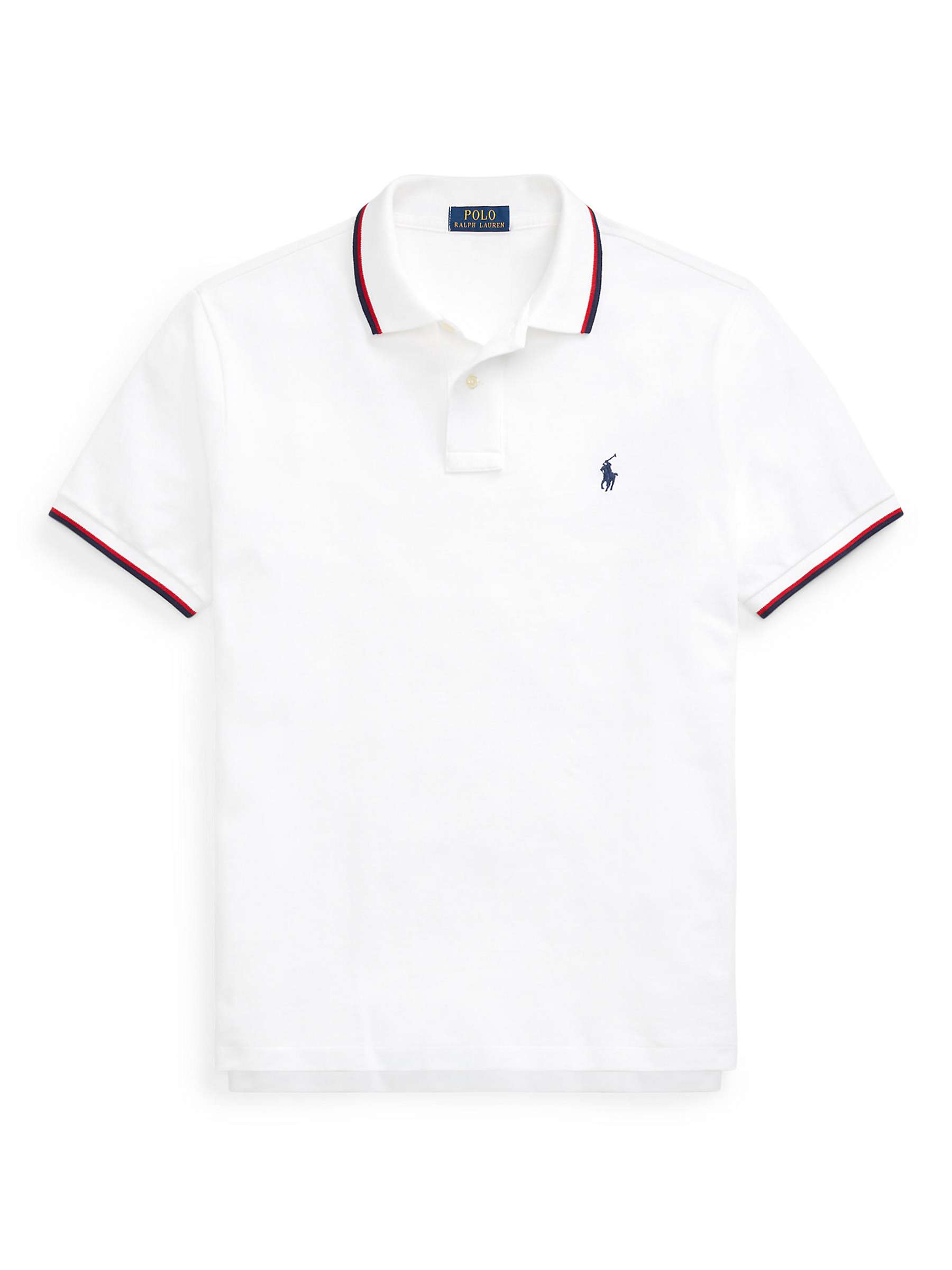 Buy Ralph Lauren Custom Slim Fit Mesh Polo Shirt, White Online at johnlewis.com