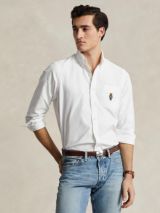 Polo Ralph Lauren Custom Fit Oxford Shirt, Pink at John Lewis & Partners