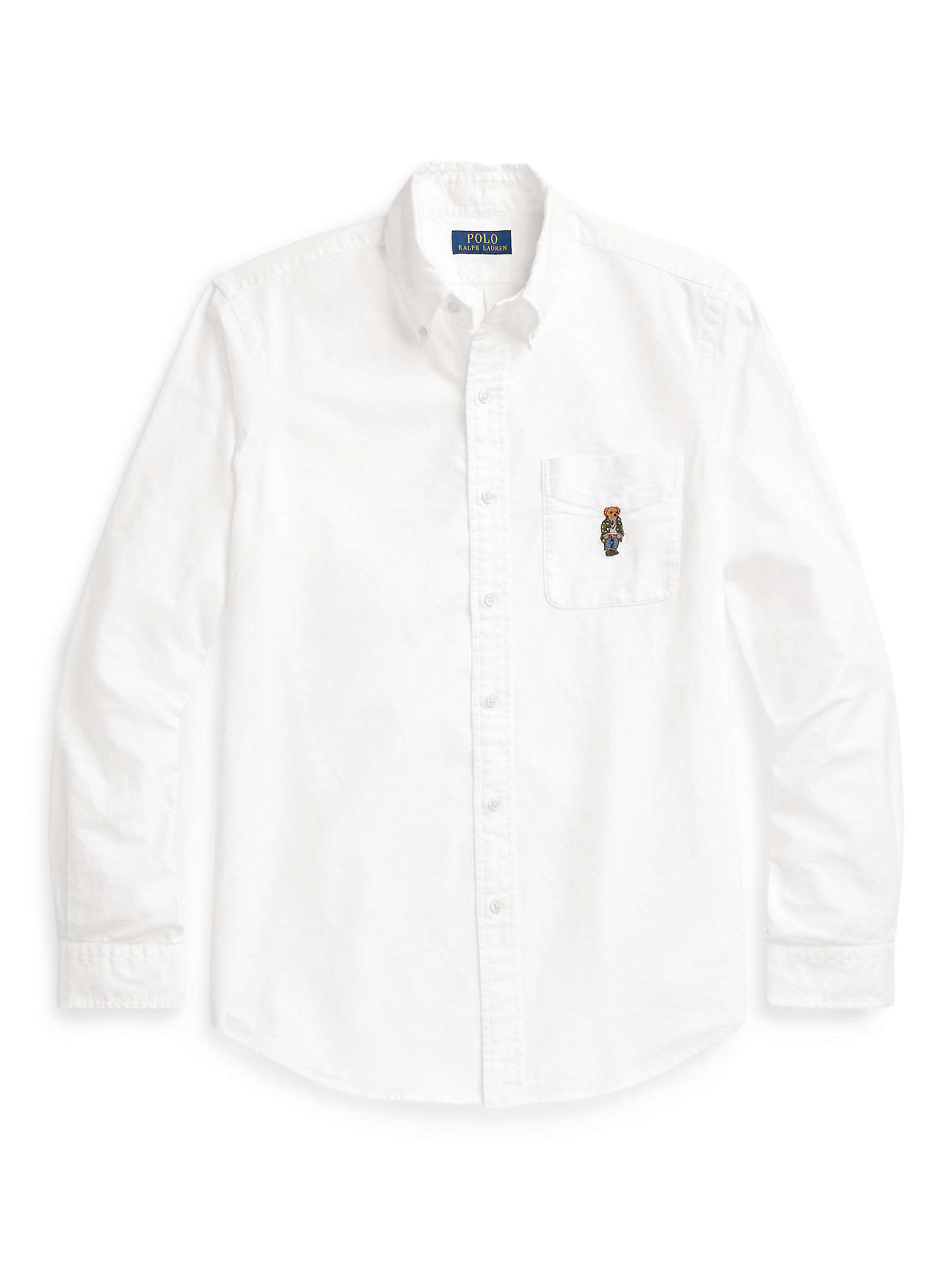 Buy Ralph Lauren Custom Fit Polo Bear Oxford Shirt, White Online at johnlewis.com