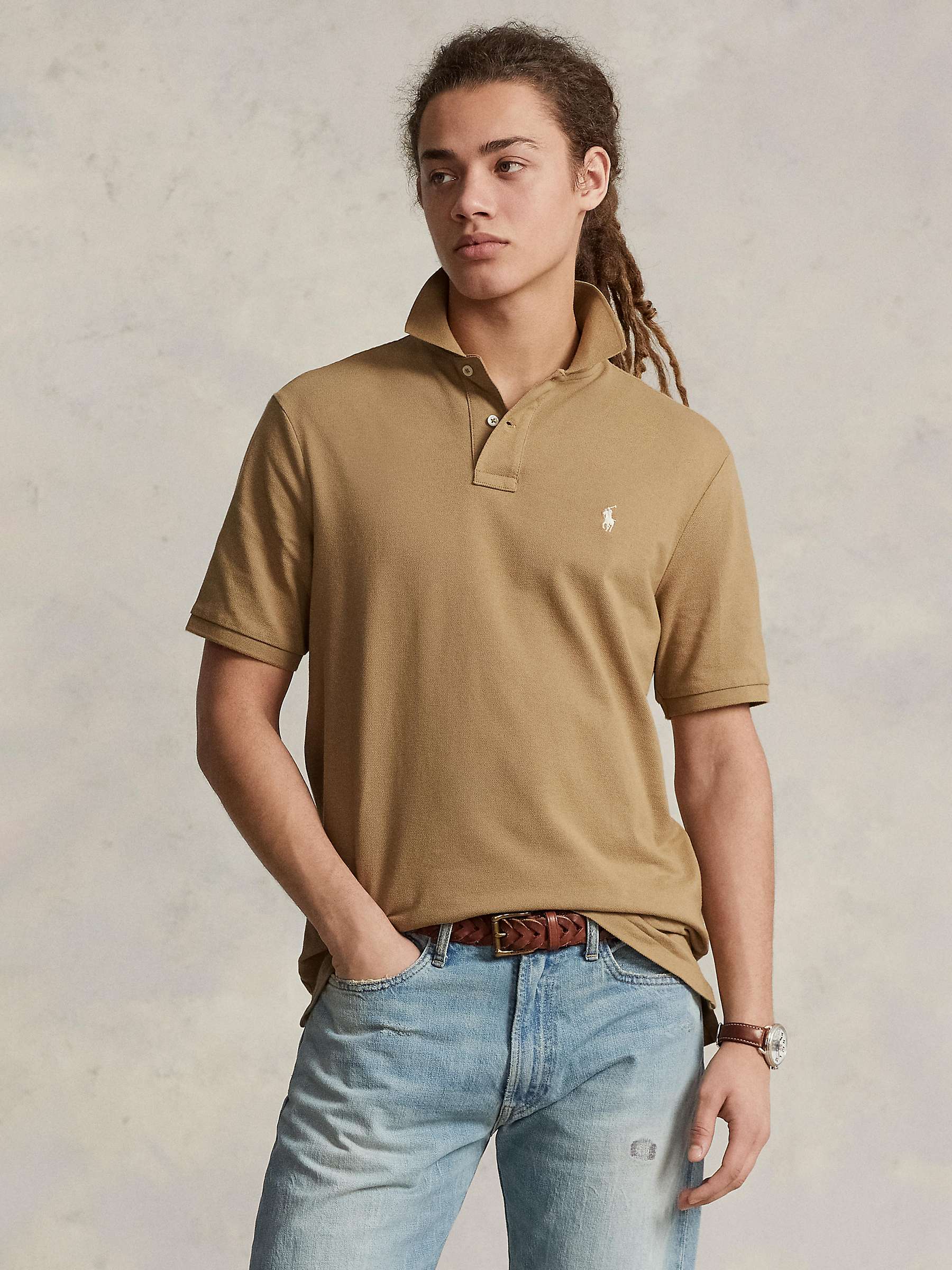 Buy Ralph Lauren Custom Slim Fit Mesh Polo Shirt Online at johnlewis.com
