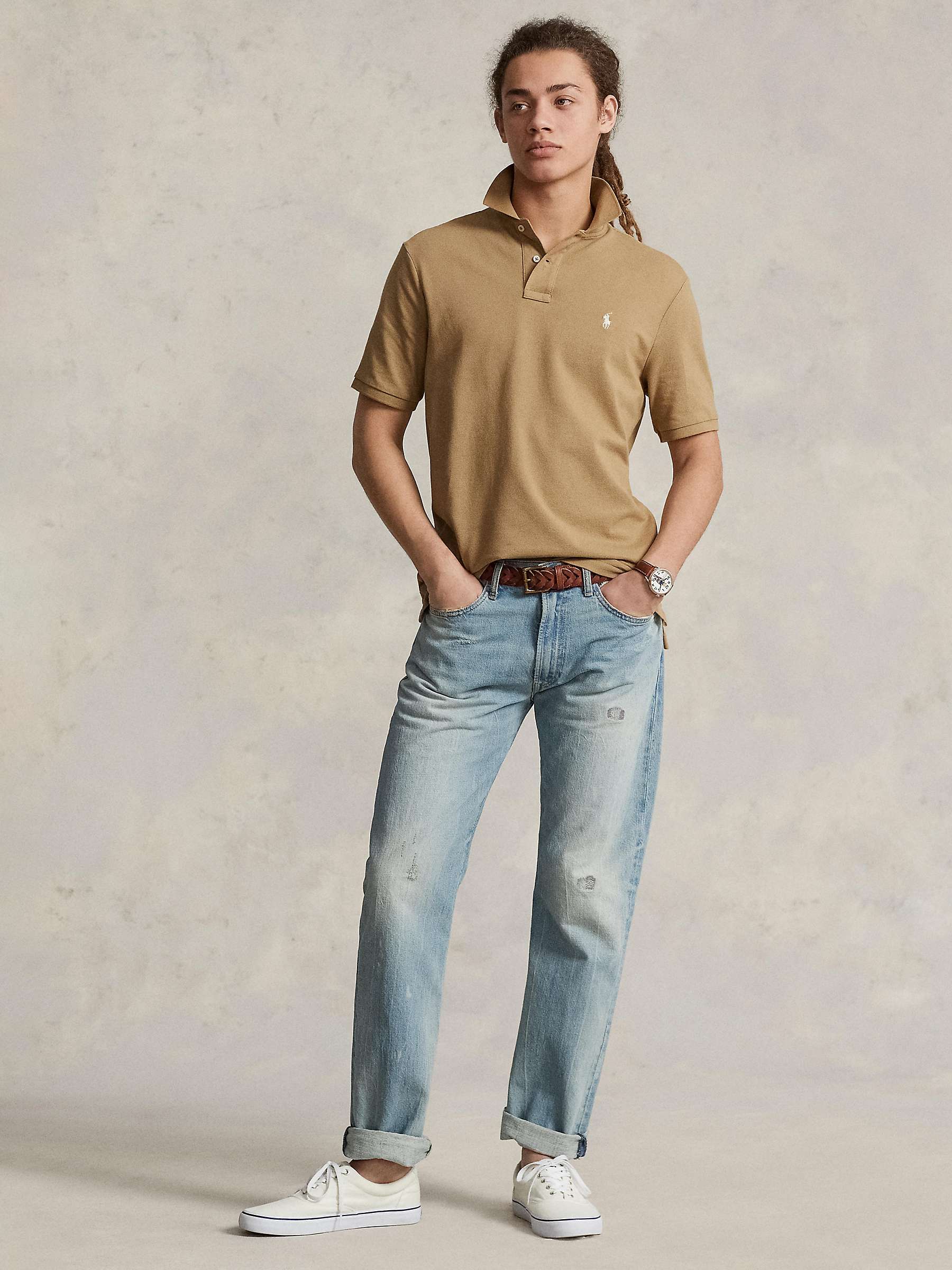 Buy Ralph Lauren Custom Slim Fit Mesh Polo Shirt Online at johnlewis.com