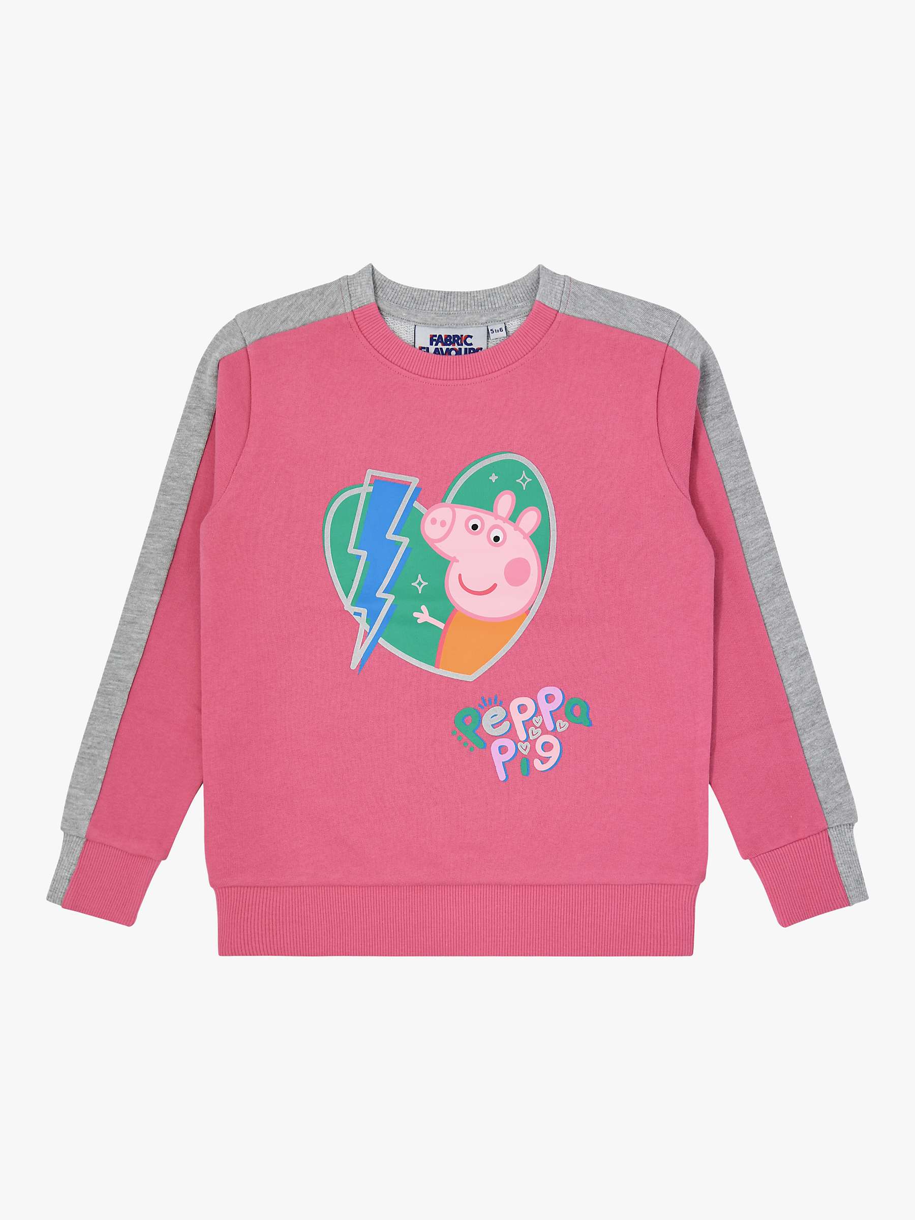 Buy Fabric Flavours Kids' Peppa Pig Sweatshirt & Jogger Shorts Set, Pink/Multi Online at johnlewis.com