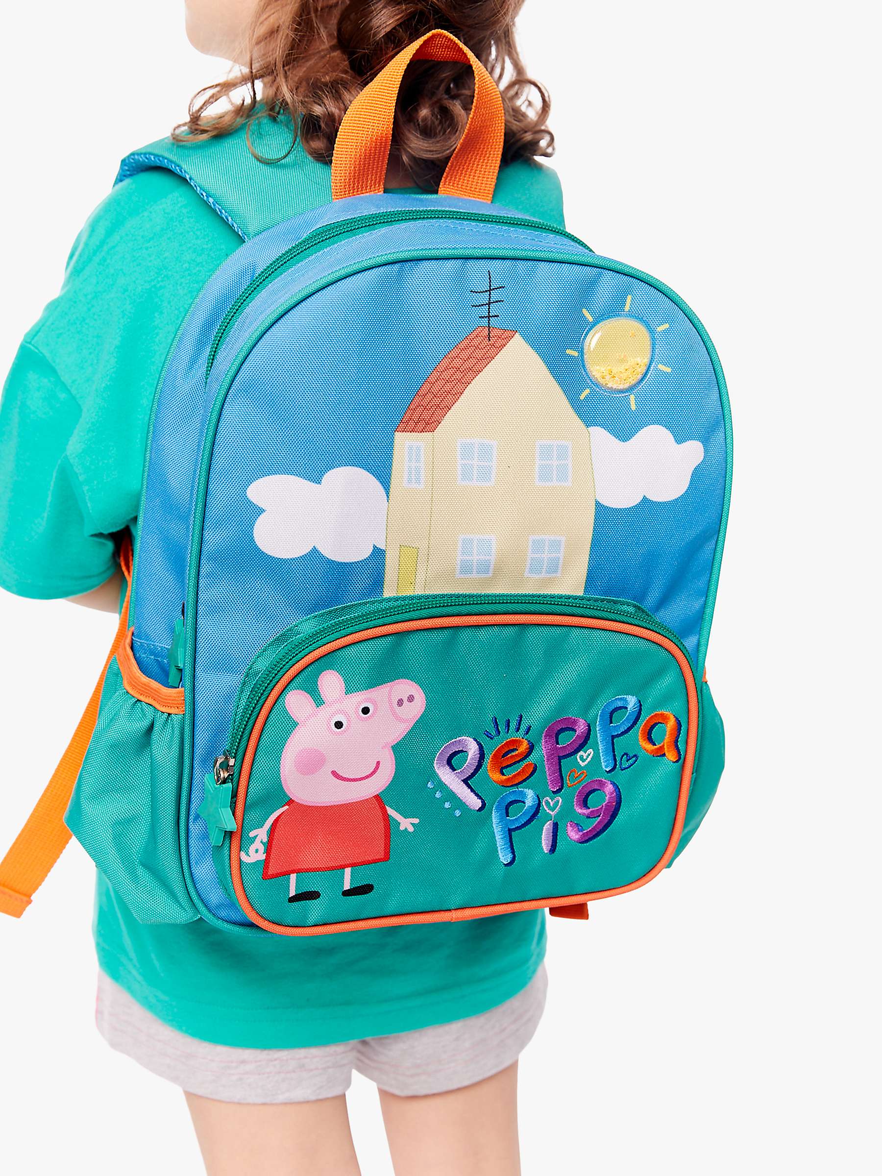 Buy Fabric Flavours Kids' Peppa Pig Over Sized T-Shirt & Backpack Set, White/Multi Online at johnlewis.com