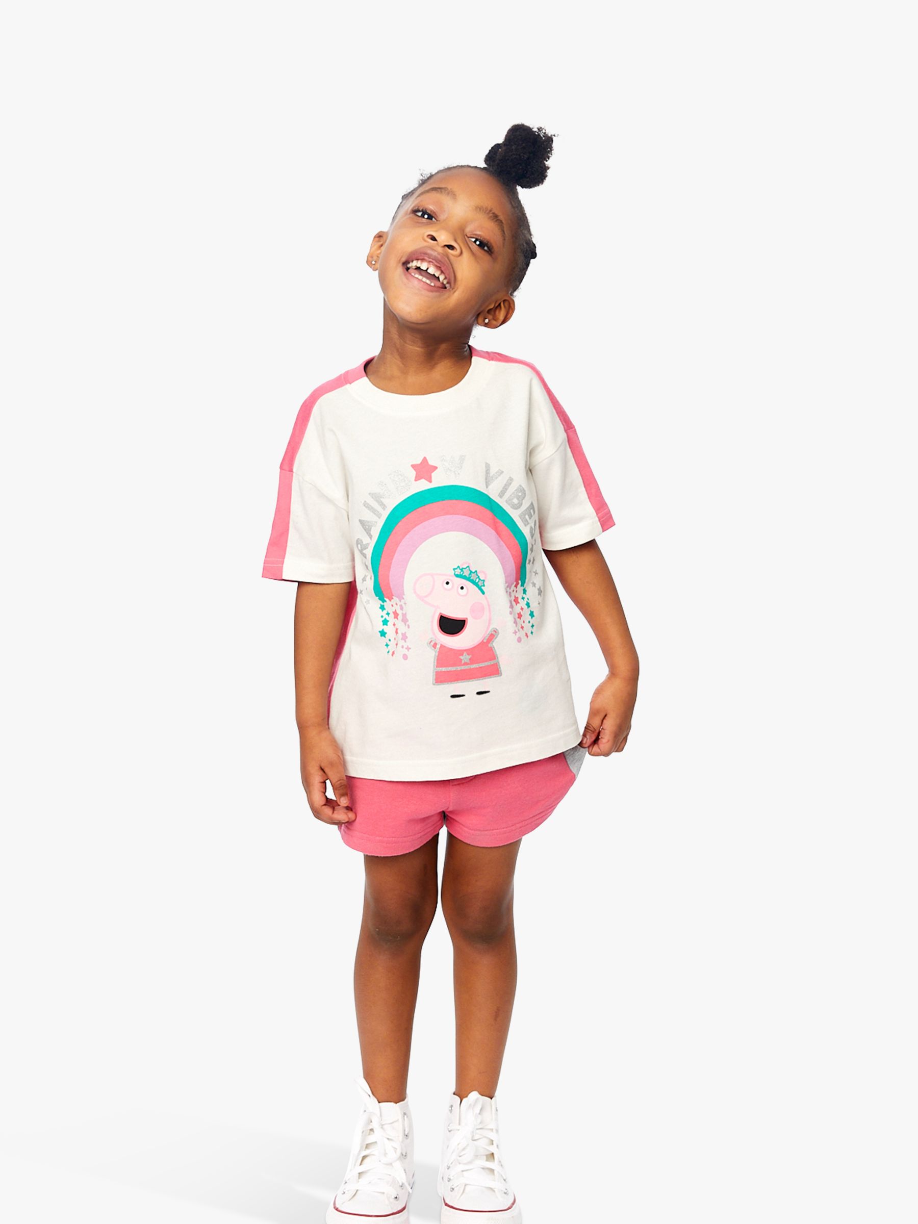 Buy Online Girls White & Pink T-Shirt With Short Pants, Baby Girl Clothes