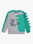 Fabric Flavours Kids' Peppa Pig George Spike Sweatshirt & Shorts Set, Grey Marl/Multi