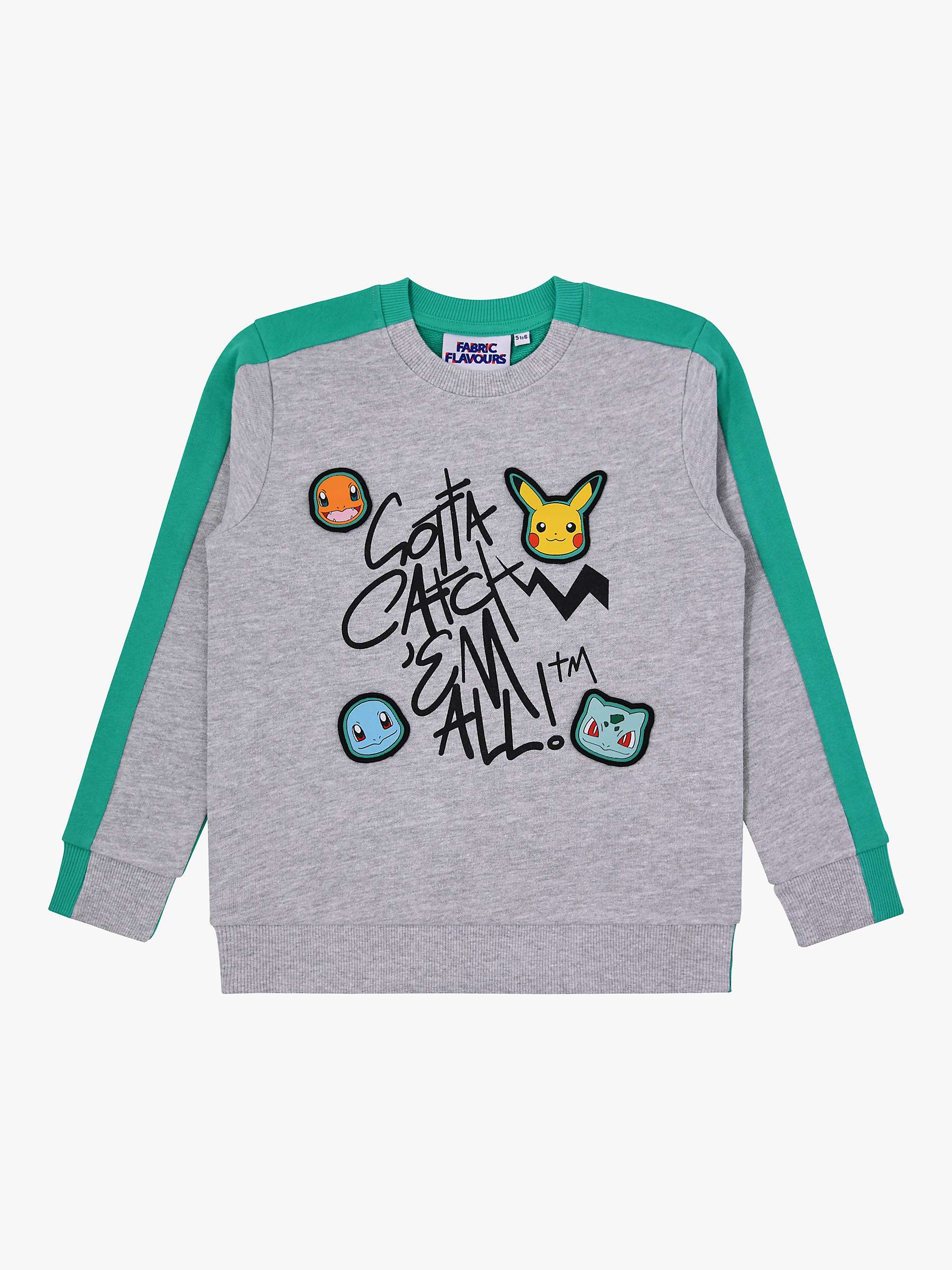 Buy Fabric Flavours Kids' Pokemon Sweatshirt & Oversized T-Shirt, Multi Online at johnlewis.com