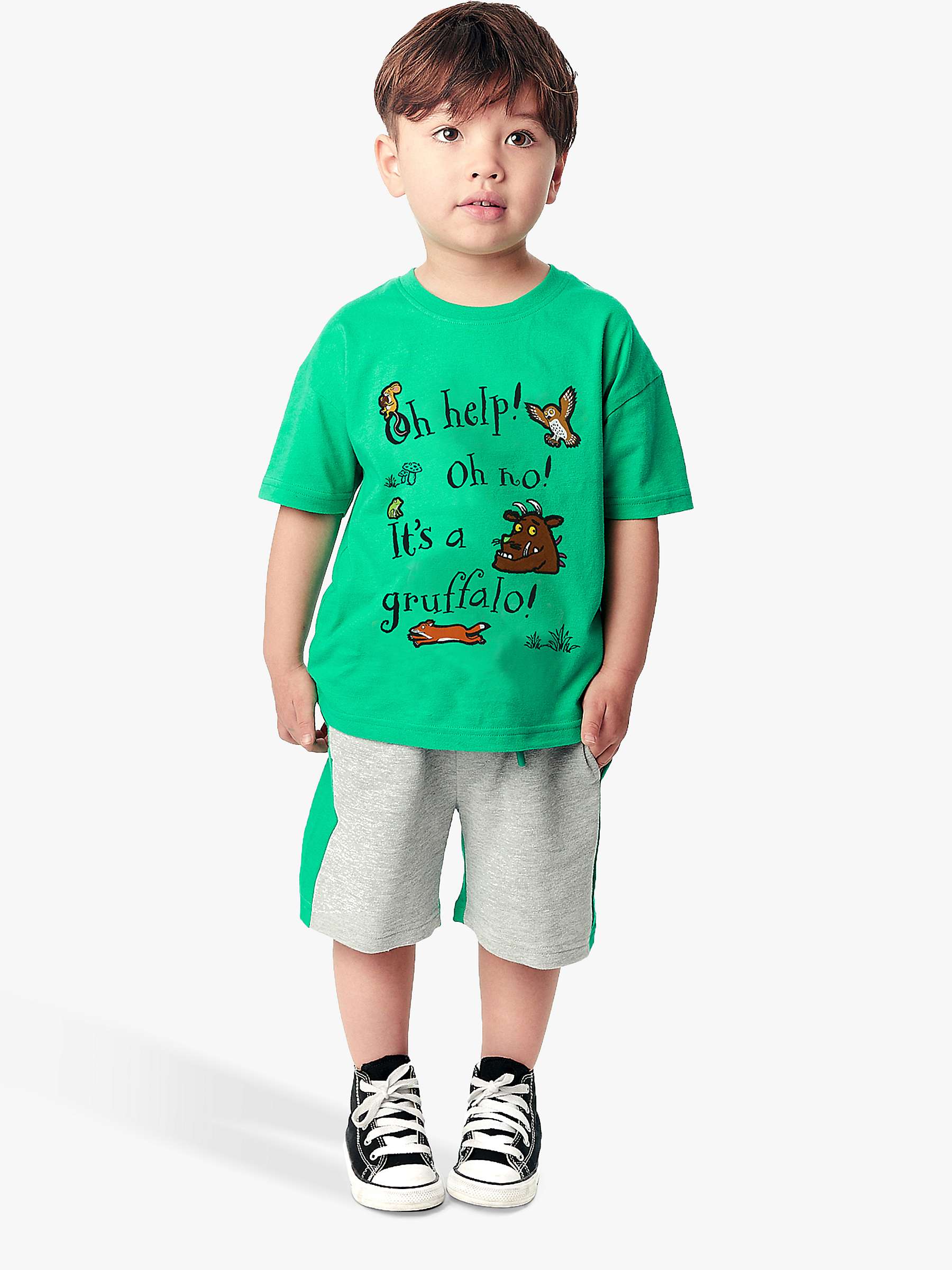 Buy Fabric Flavours Kids' Gruffalo T-Shirt & Shorts Set, Green/Multi Online at johnlewis.com