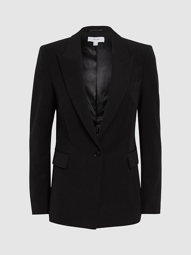 Reiss Petite Gabi Tailored Single Breasted Suit Blazer, Black