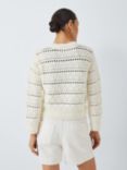 John Lewis Boxy Geometric Knit Jumper, Ecru