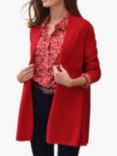 Pure Collection Gassato Cashmere Swing Cardigan, Cherry Red